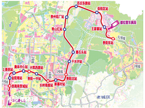 贵阳轨道s2线一期北段设17站 看看是否经过你家