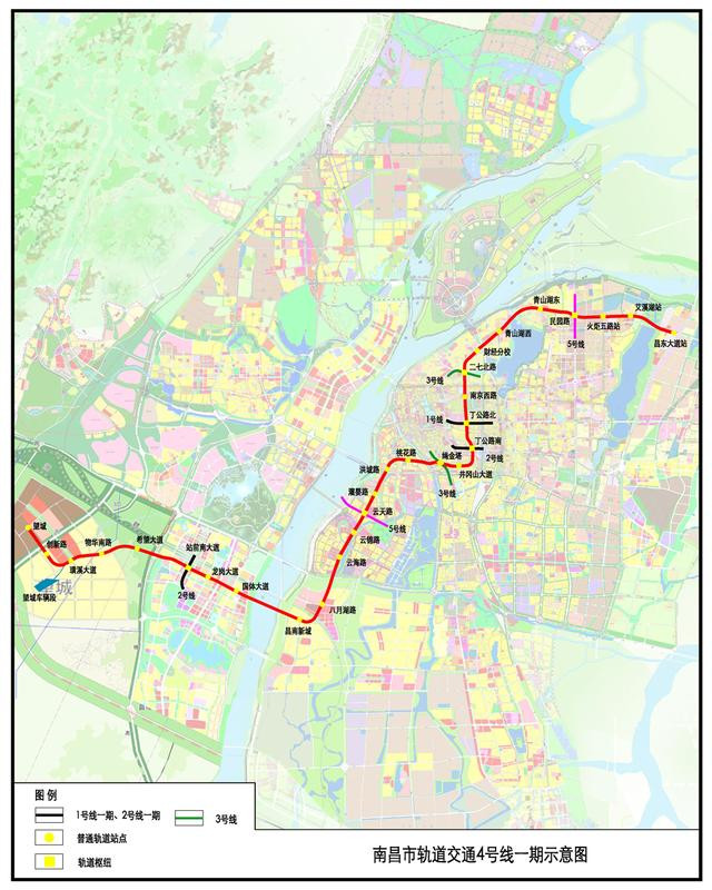 南昌地铁4号线规划选址确定 共设29座车站